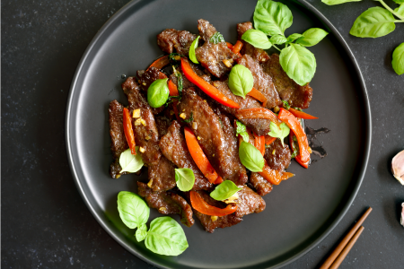 Black Pepper Beef fry