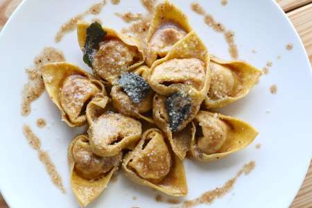 Cappelletti with brown butter and sage