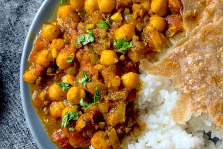 Chana Masala with rice