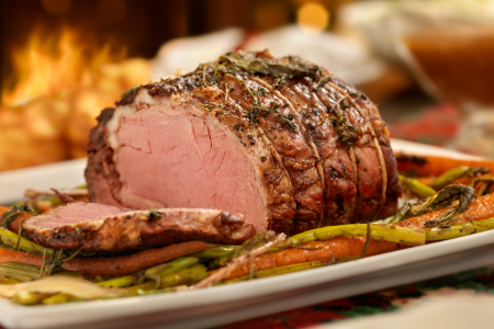 Garlic and herb roasted beef tenderloin