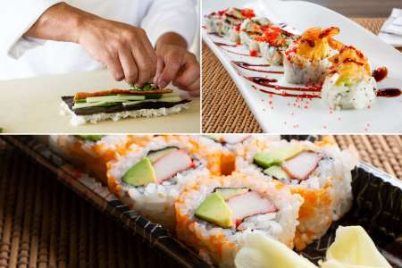 Handmade Shrimp & California Rolls