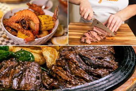 Fired Up: Shrimp, Steak and Cobbler