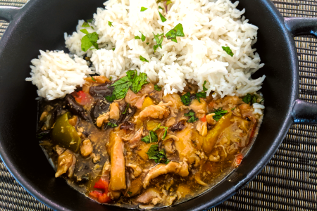 Fried Rice and Stewed Chicken