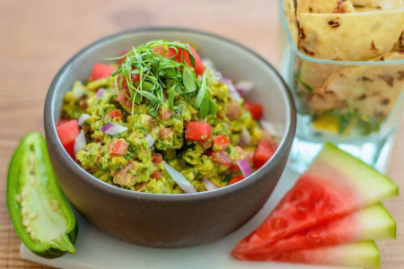 Guacamole and Homemade Tortilla Chips