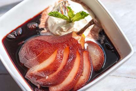 Wine Poached Pears