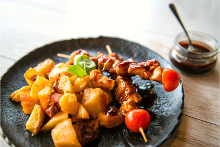 Marinated Chicken Souvlaki and Lemon Potatoes