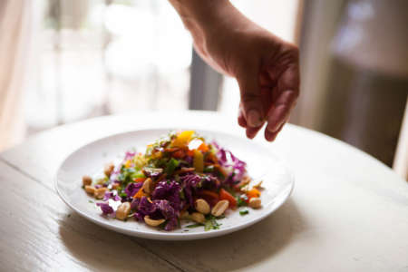 plating napa cabbage sald