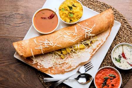 Potato Curry With Homemade Dosas