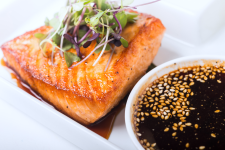 Salmon teriyaki