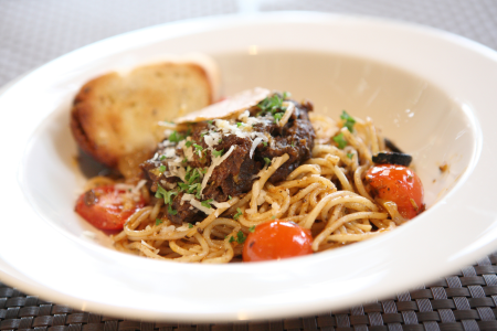 Short rib Bolognese and Homemade Spaghetti