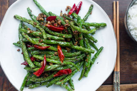 Sichuan dry Fried Green Beans