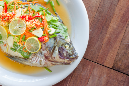 Thai Style Steamed Fish With Ginger