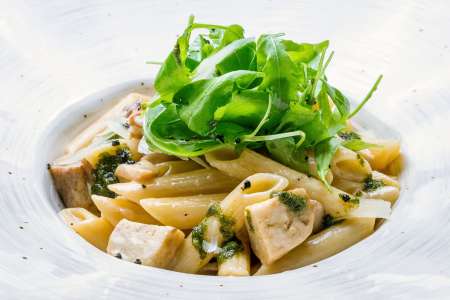 Tofu Alfredo pasta