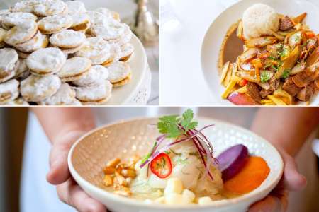 a peruvian feast with alfajores, Lomo Saltado and ceviche