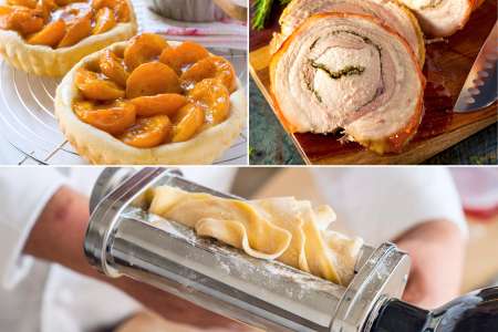 apricot tart, Porchetta and making pasta