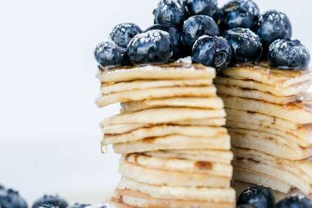 blueberry pancakes with meyer lemons