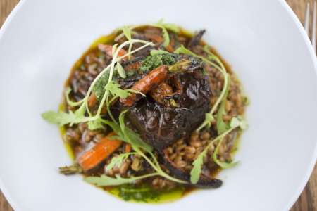 braised short ribs with risotto