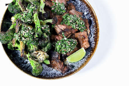 broccoli and steak