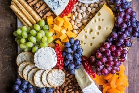 cheese and fruit charcuterie board