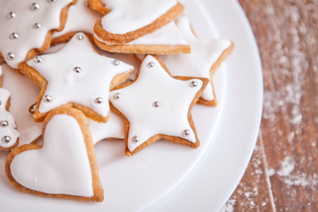 chef mel's sugar cookies with white icing