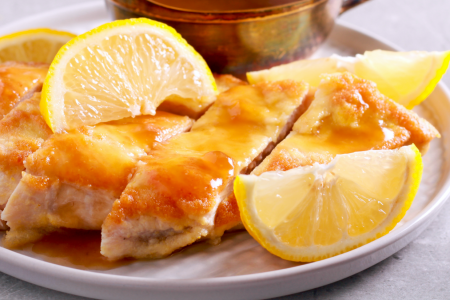 chicken cutlets with lemon wine buerre blanc