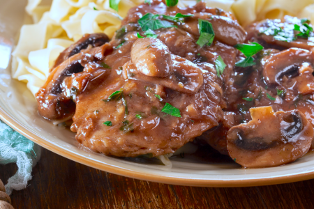 chicken marsala with parsley