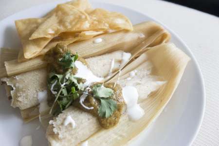 chicken tamales with salsa verde