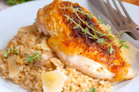 chicken with risotto