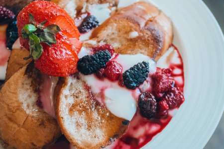 classic french toast with fruit