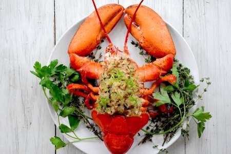 stuffed baked lobster