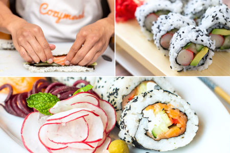 Handmade Salmon & California Rolls