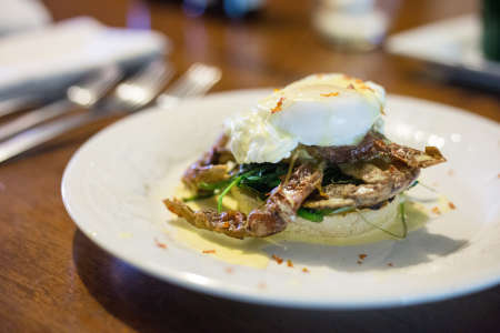 soft shell crab benedict