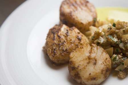 Traditional Italian Risotto and Scallops