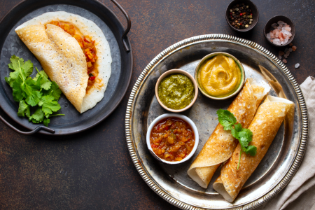 dosa with chutney