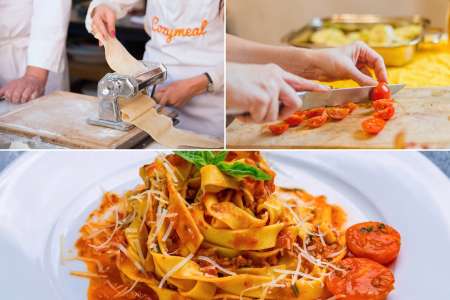 Make Rustic Tagliatelle and Roasted Tomato Sauce