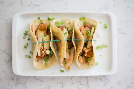 Tofu tacos with Kimchi