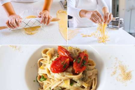 Tagliatelle With Eggplant Pesto