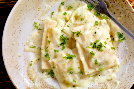 mushroom ravioli