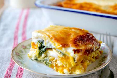 corn and poblano lasagna