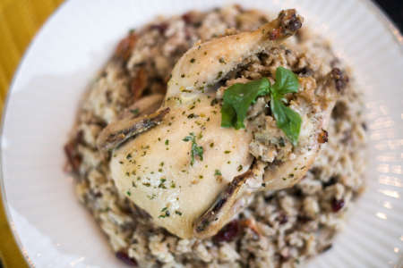 cornish hen with risotto