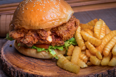 crispy chicken burger