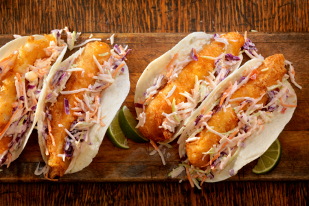 crispy snapper tacos