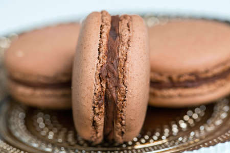 dark chocolate mocha macarons