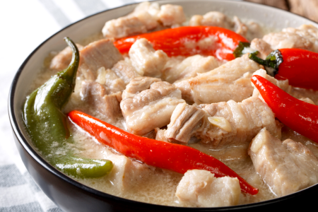 filipino pork with coconut sauce