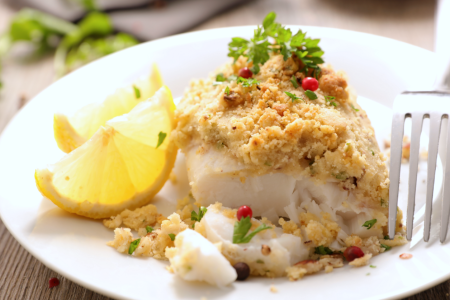 fish almondine   almond crusted fish