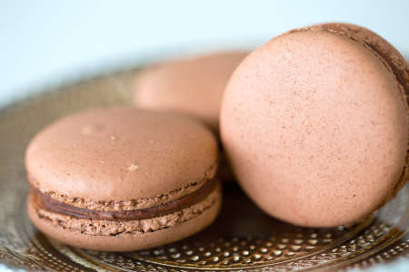 french macarons close up