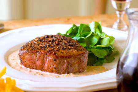 french steak au poivre or steak diane