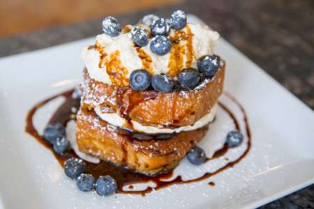 french toast with seasonal whipped cream