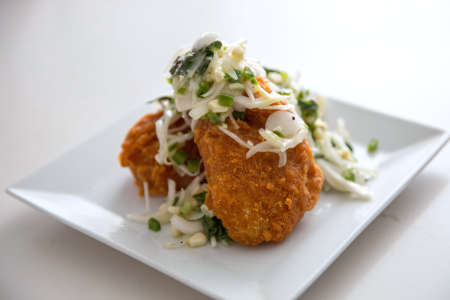 fried chicken with slaw