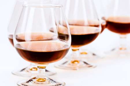 glasses of brandy wine